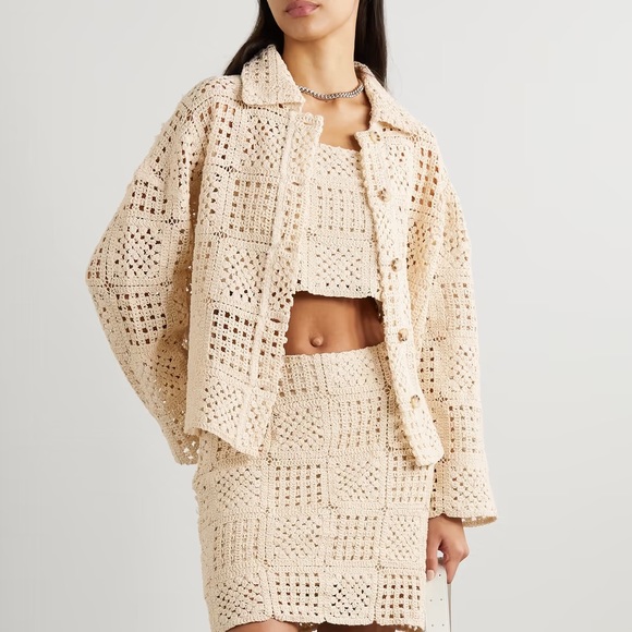 Sold / Holzweiler Bridget crochet jacket in ecru - Picture 3 of 13